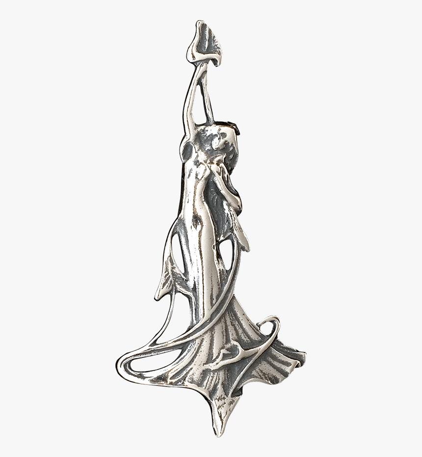 Art Nouveau Goddess Dangle Pendant - Illustration, HD Png Download