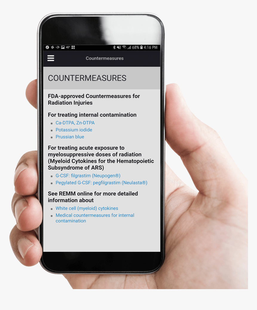 Hand Holding A Mobile Phone With Remm App Displaying - Hand Holding Mobile Phone, HD Png Download