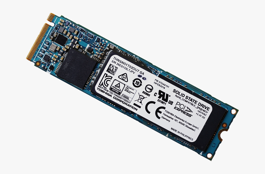 Toshiba Xg3 1tb Ssd Angled - Toshiba M 2 Nvme Ssd, HD Png Download