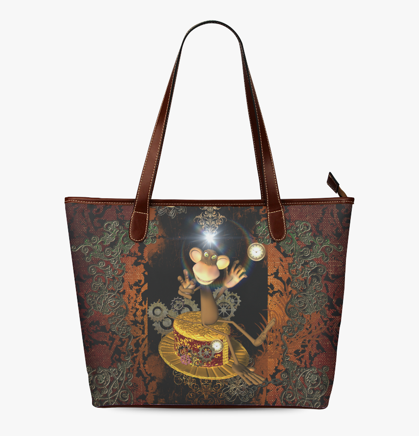 Steampunk, Funny Monkey Shoulder Tote Bag - Coach Shopping Bag, HD Png Download
