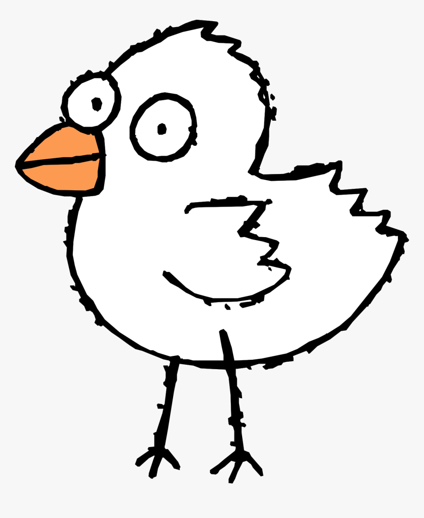 Tweety Bird Cartoon Black And White Clip Art - Birds Cartoon Black And White, HD Png Download