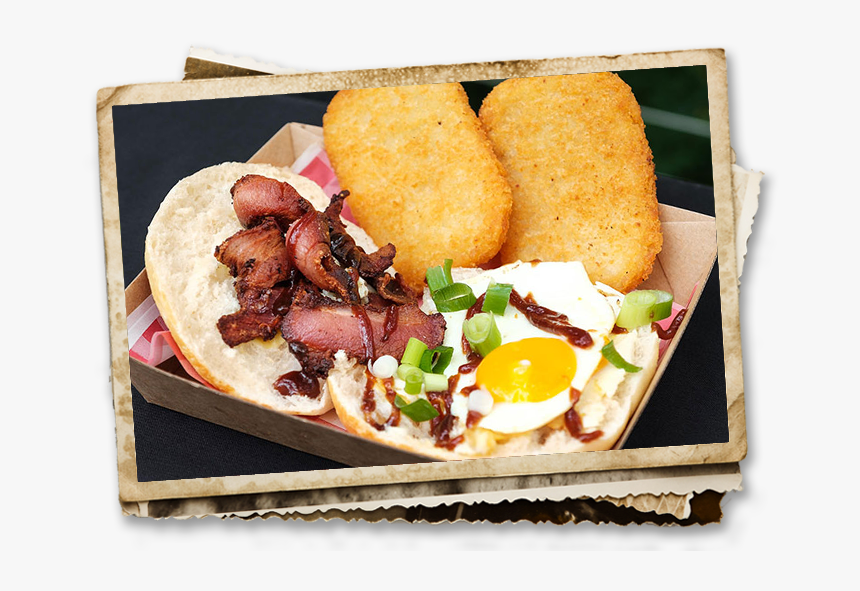 Free Range Eggs Meet Middle Bacon And Fresh Bun To - Fried Egg, HD Png Download