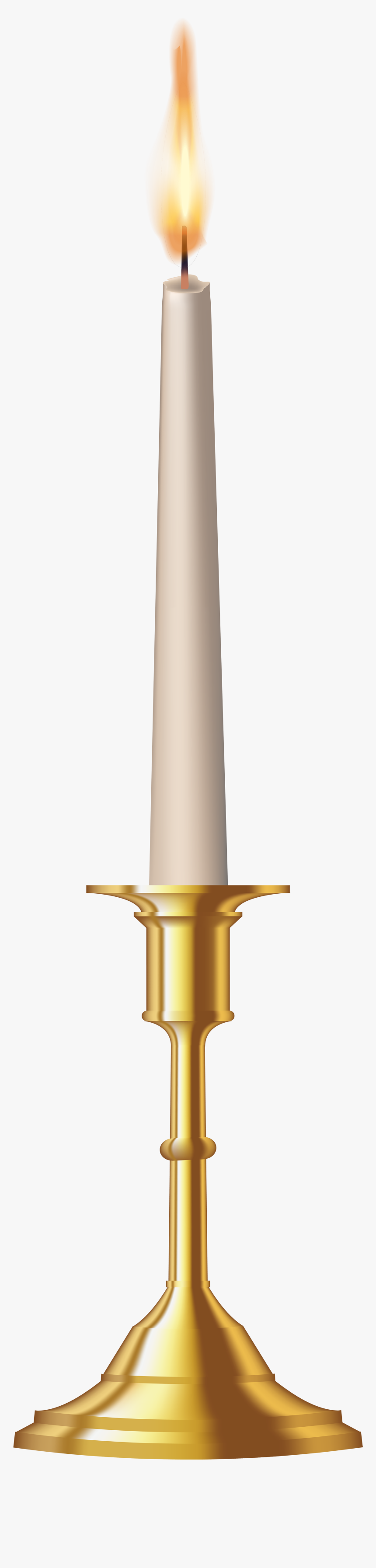 Golden Candlestick Png Clip Art - Candle Stick Png, Transparent Png