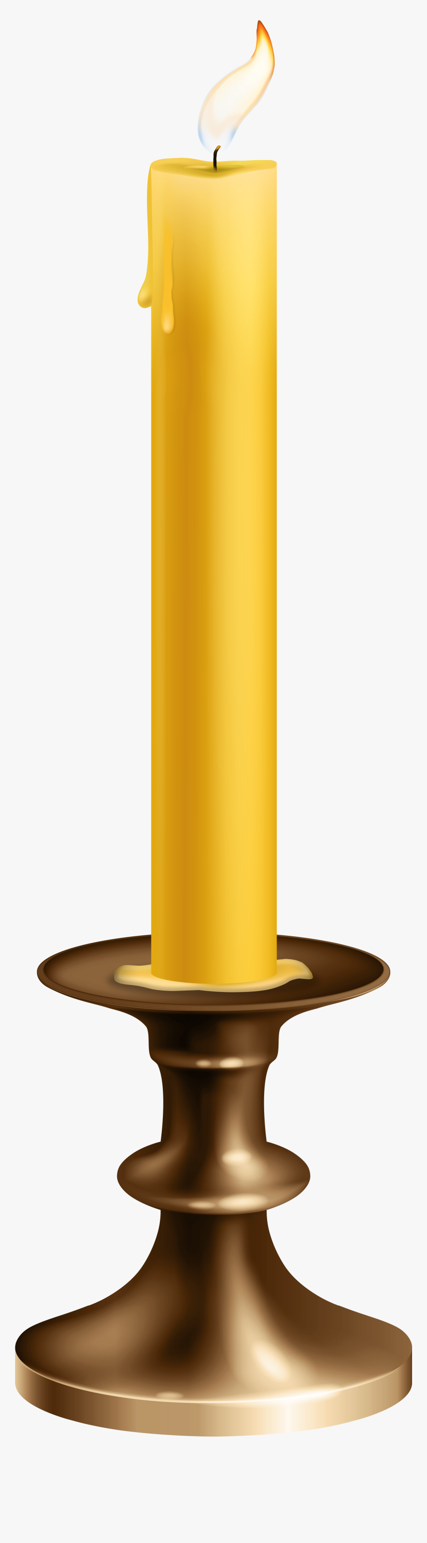 Bronze Candlestick Png Clip Art - Table, Transparent Png