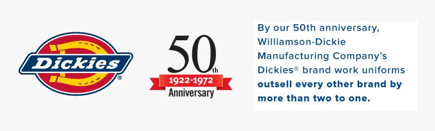 By Our 50th Anniversary, Williamson-dickie Manufacturing - Williamson Dikie Logo Workrite, HD Png Download