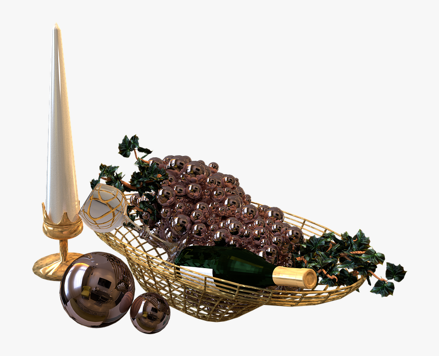 Still Life Candle Holders Candlestick Grapes Glass - Boat, HD Png Download