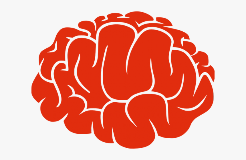 Transparent Red Lightning Clipart - Red Brain Clipart, HD Png Download