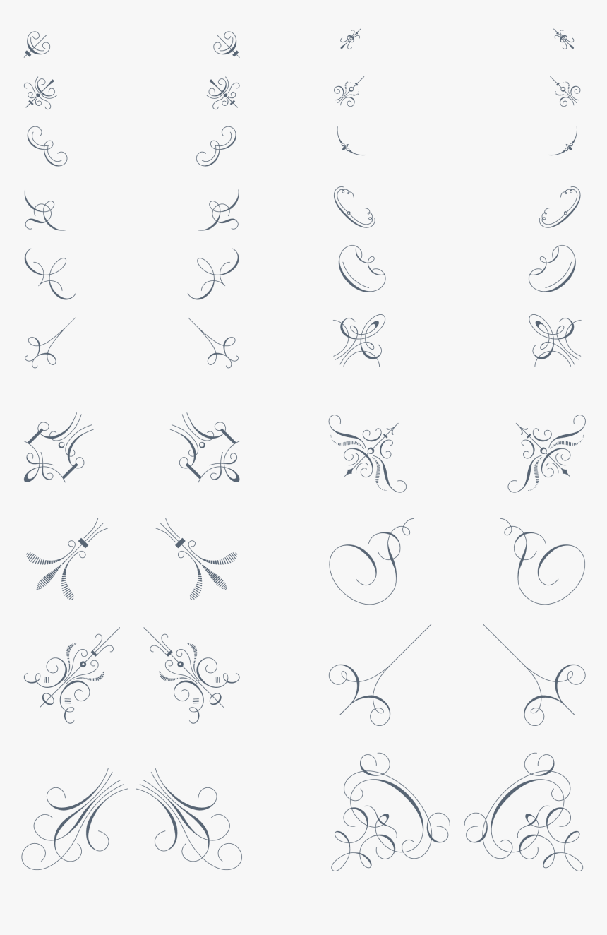 Luxurious Flourishes Vector Pack - Pattern, HD Png Download
