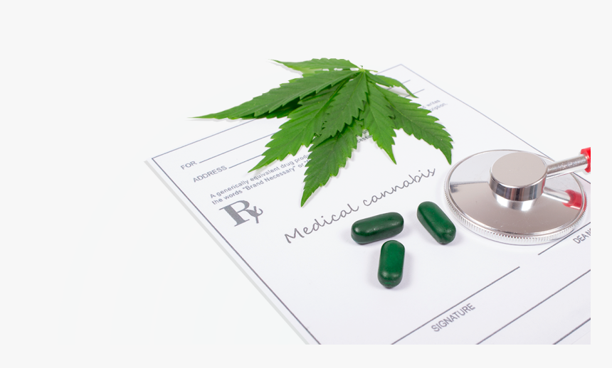 Medical Marijuana Paperwork And Stethescope - Pill, HD Png Download