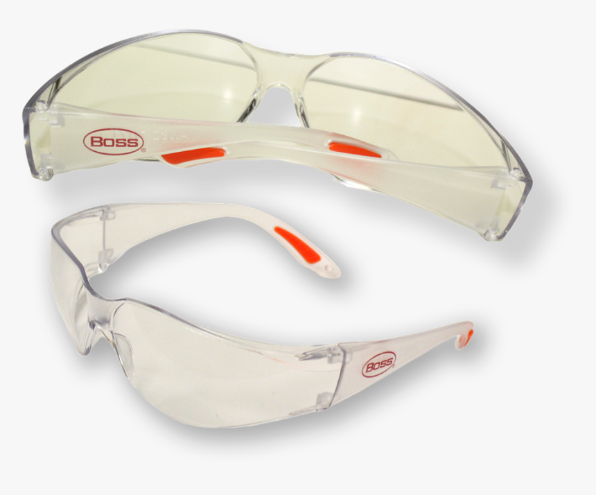 Boss® Wrap Around Safety Glasses Side Shields Clear - Glasses, HD Png Download
