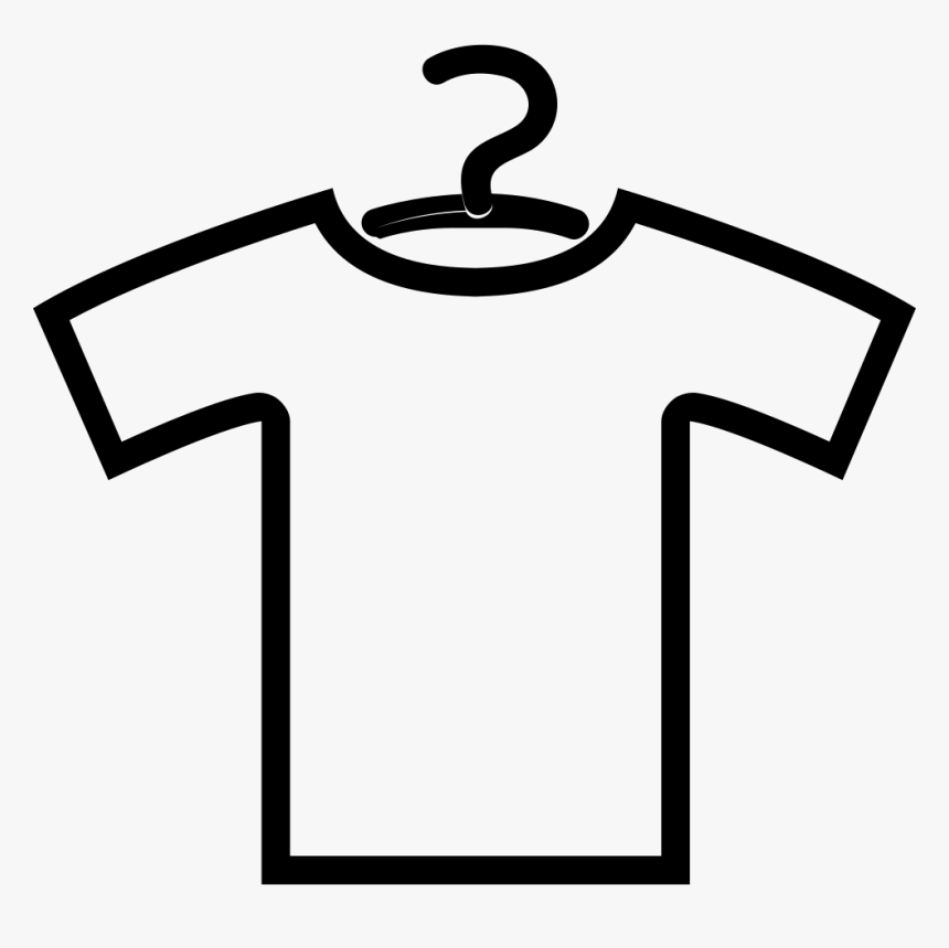 Shirt Outline With Hanger - Clothes With Hanger Icon Png, Transparent Png