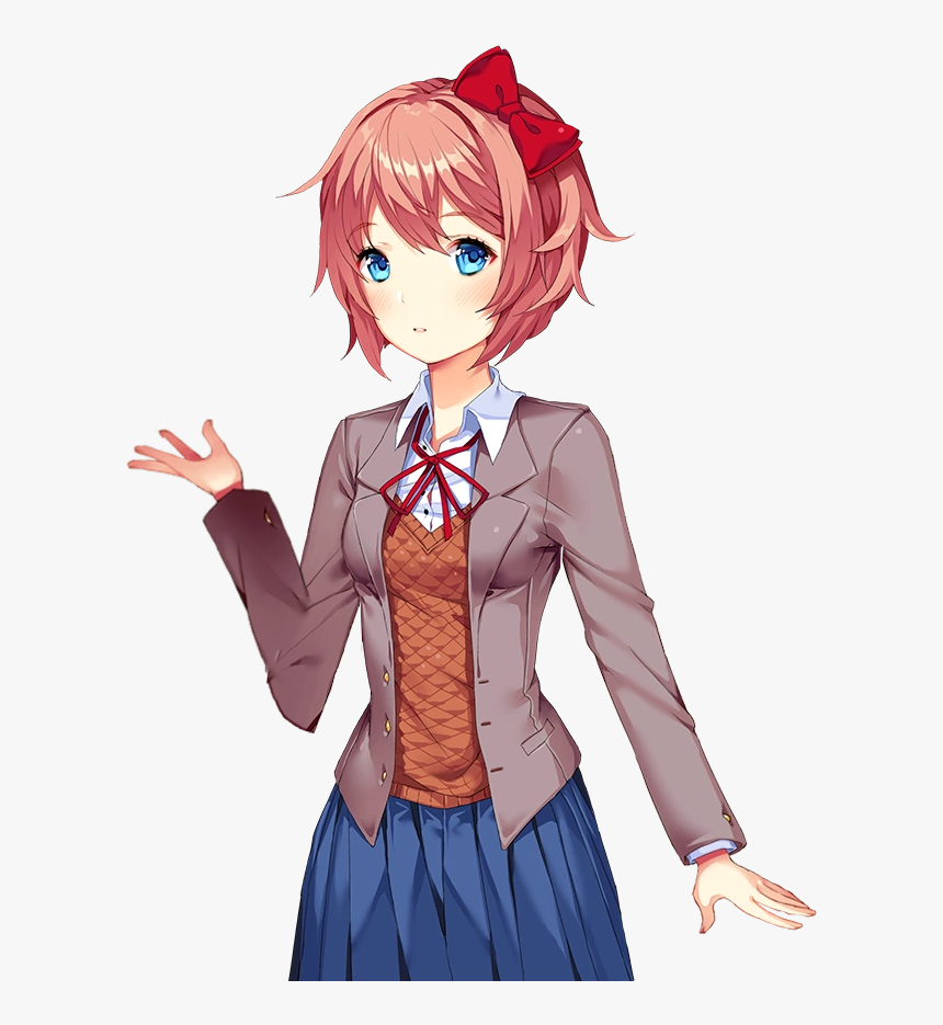 A Some Type Of Sayori Png, Idk What To Call It - Doki Doki Literature Club Sayori Sprites, Transparent Png