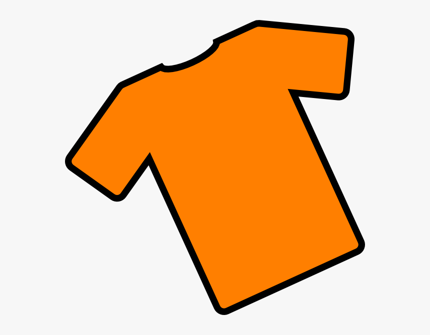 Transparent Shirt Outline Png Clip Art Orange Shirt, Png Download