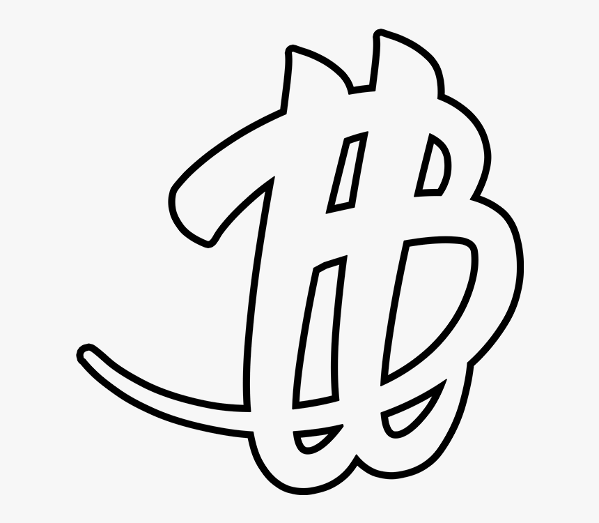Outline B T-shirt - Line Art, HD Png Download