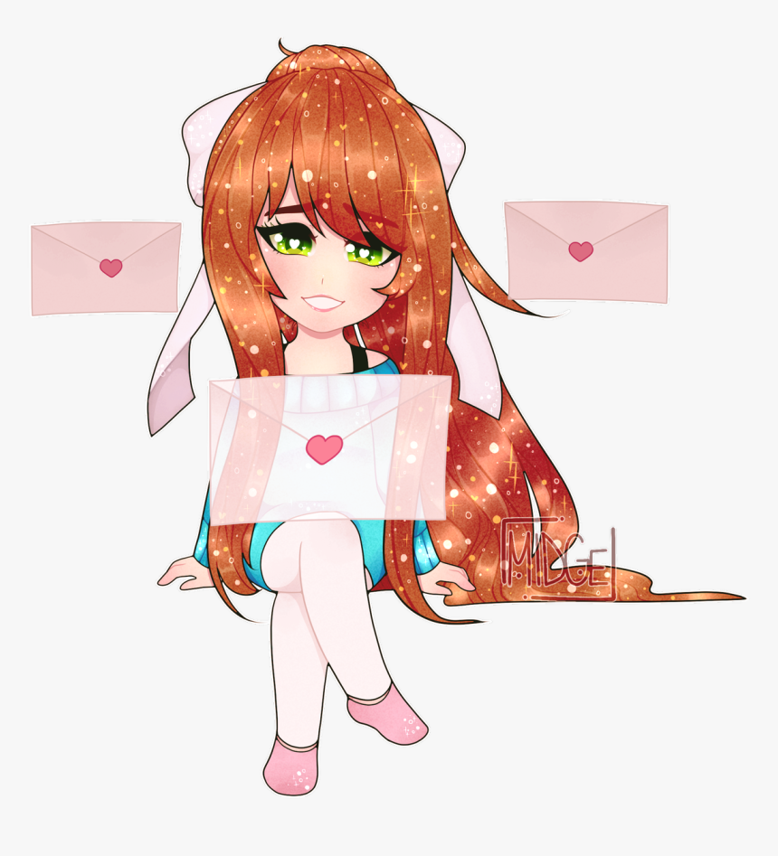#ddlc #dokidokiliteratureclub #ddlcmonika #monika Justmonikapic - Cartoon, HD Png Download