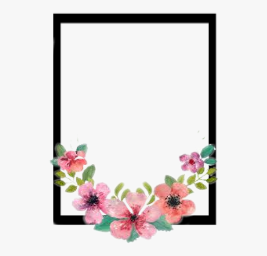 #overlay #stickers #sticker #flower #flowers #watercolour - Watercolor Floral Wreath Background, HD Png Download