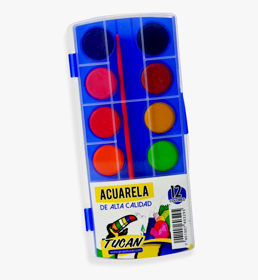 Acuarela Tucan 12 Colores Alta Calidad 
 Title Acuarela - Plastic, HD Png Download