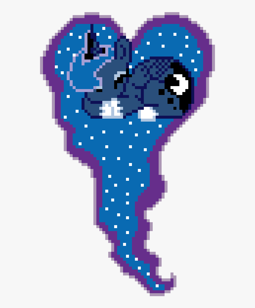 Princess Luna Heart - Luna Heart Pixel Art, HD Png Download
