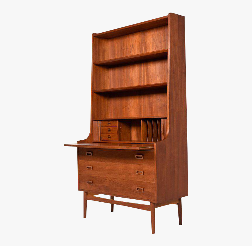 Vector Free Borge Mogensen Style Danish Teak Bookcase - Hutch, HD Png Download