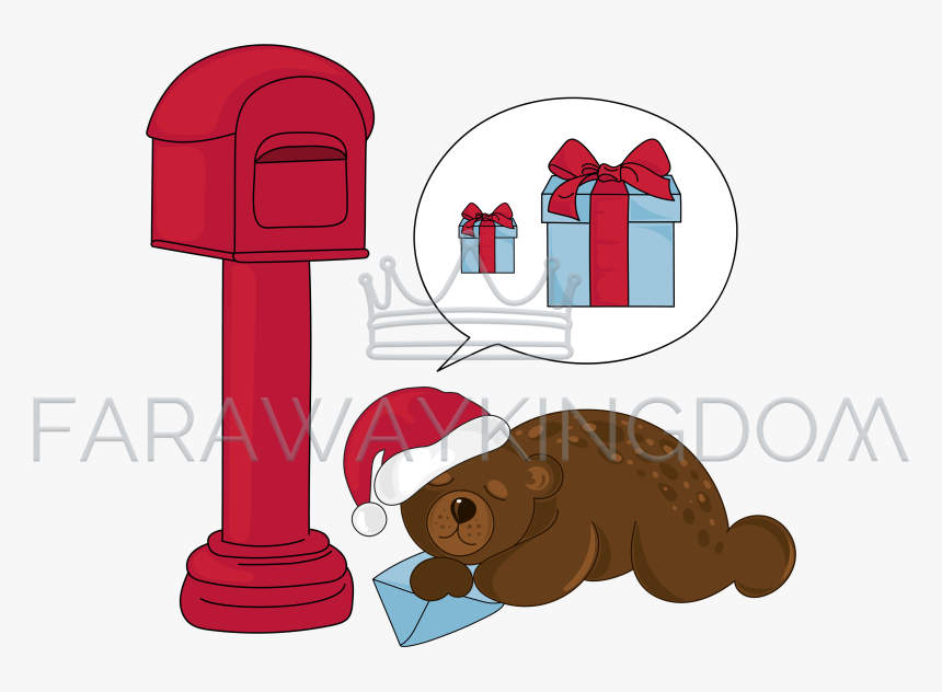 Christmas Bear Png - Illustration, Transparent Png
