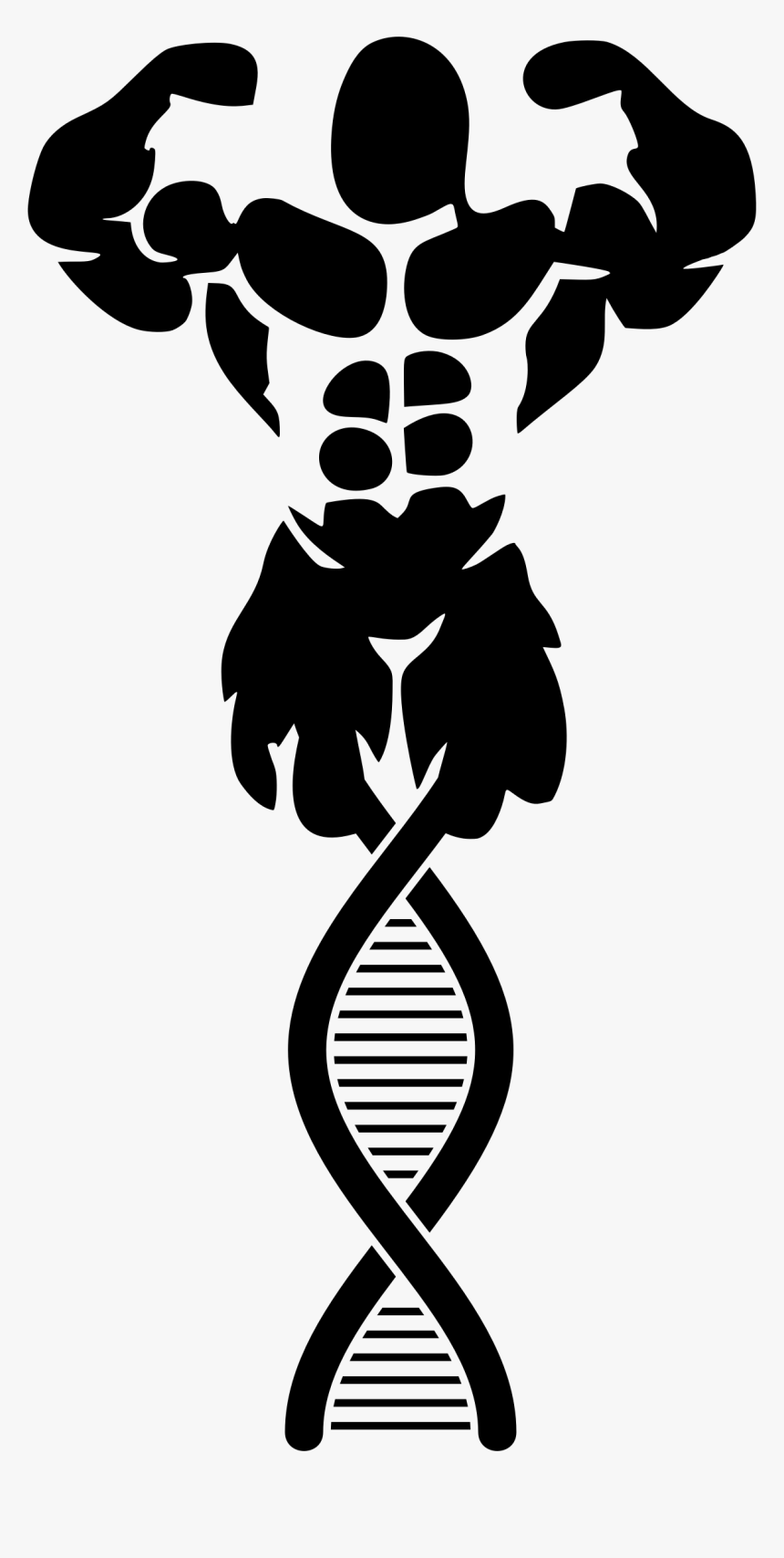Dna Helix Silhouette Big, HD Png Download