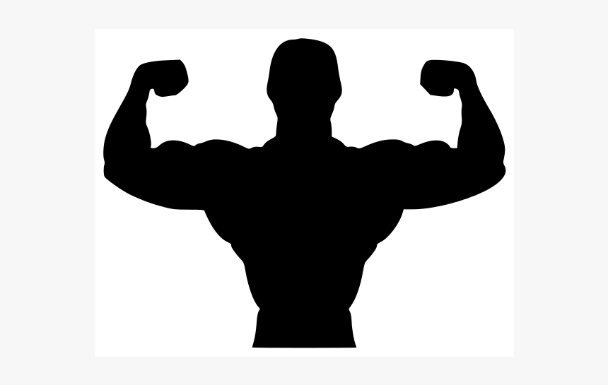 Fitness Silhouette Png - Body Builder Clip Art Png, Transparent Png