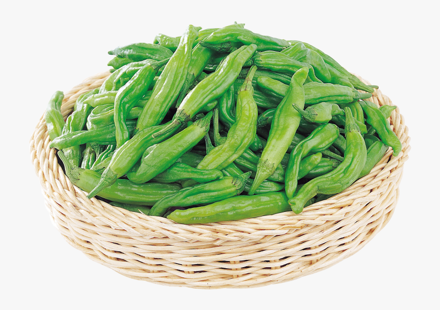 Peppers In Basket - Okra, HD Png Download