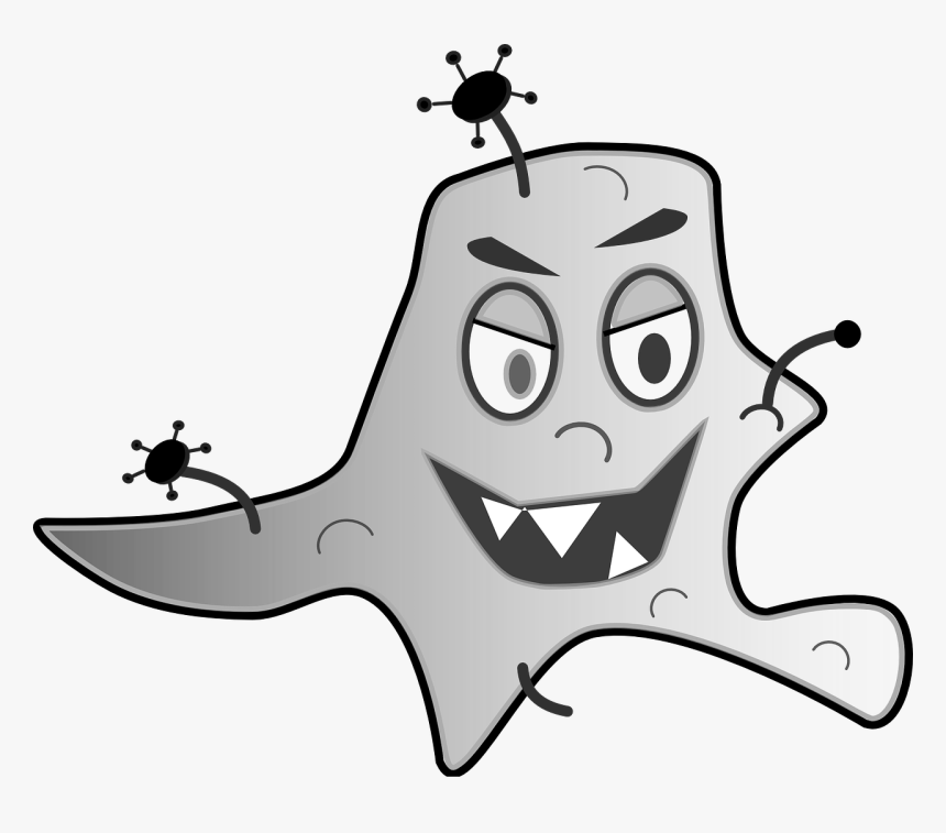 Germ, Virus, Amoeba, Cell, Microorganism - Cartoon Germ Png, Transparent Png