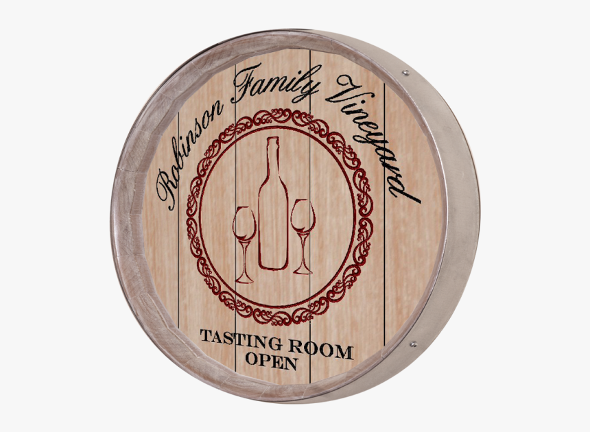 Personalized Wine Bottles Barrel Sign - Circle, HD Png Download