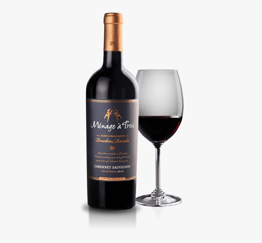 Bourbon Barrel Cabernet Sauvignon - Menage A Trois Bourbon Barrel, HD Png Download