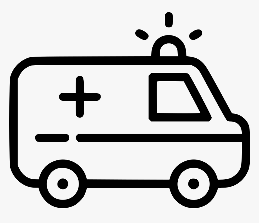 Car Medicine Ambulance Emergency Healthcare - Ambulance Clipart Black And White, HD Png Download