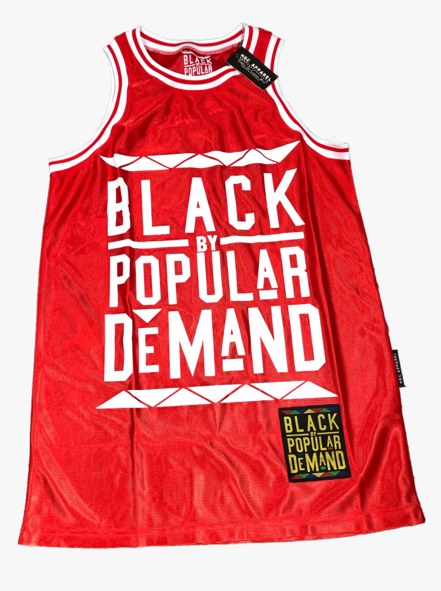 Black By Popular Demand® Red Unisex Basketball Jersey - Vest, HD Png Download