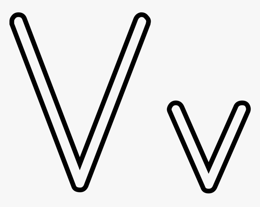V For Violin For Coloring Clip Arts - Line Art, HD Png Download