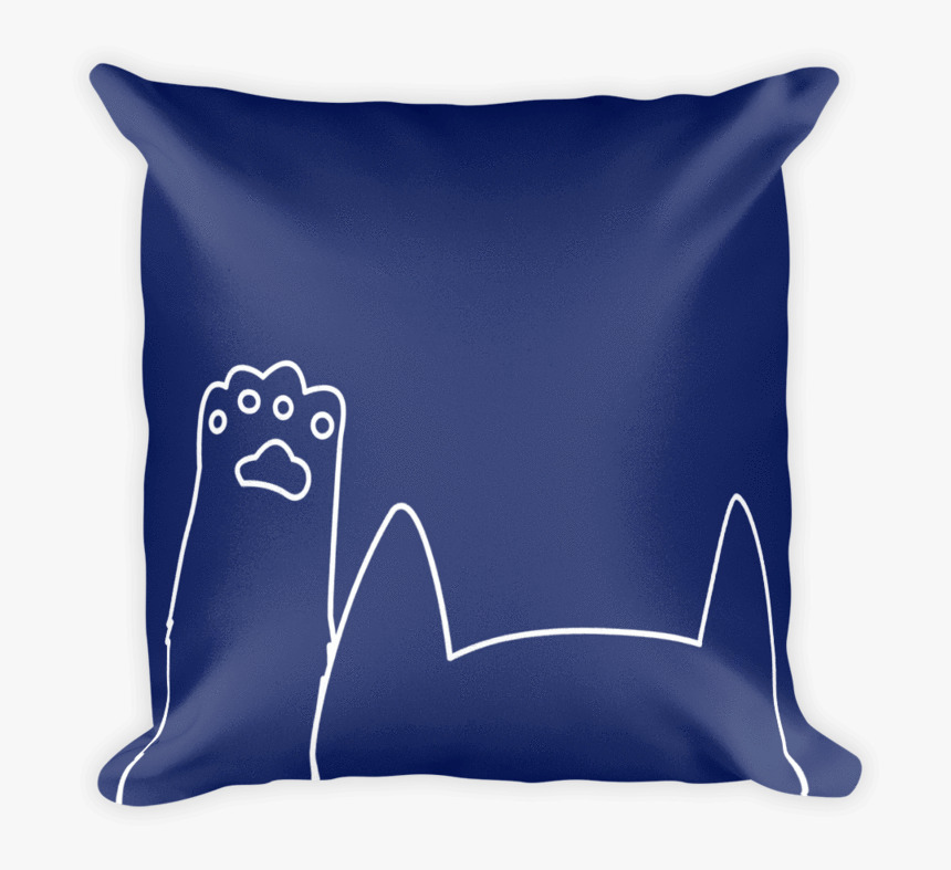 Minimalist Cat Vibrant, Soft And Stylish Square Pillows - Grey Square Pillow Png, Transparent Png