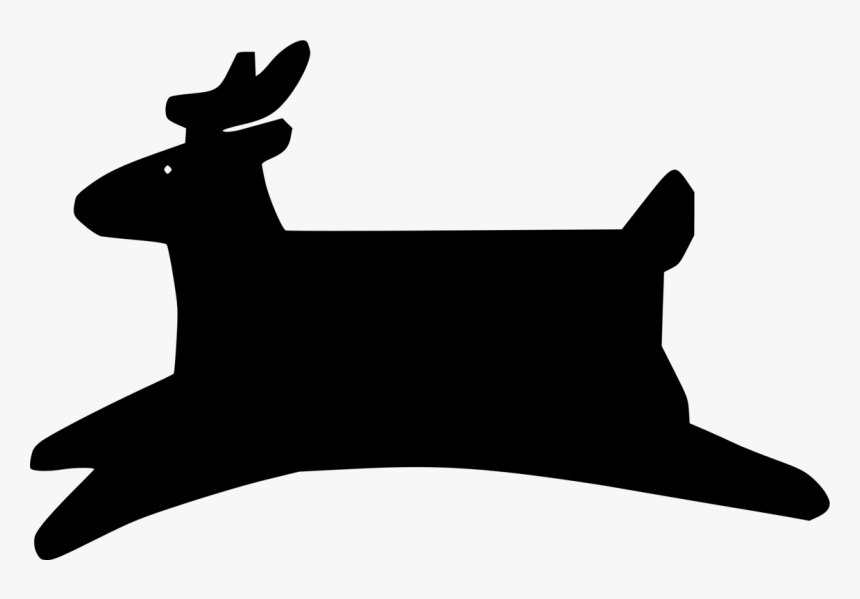 Silhouette,monochrome Photography,deer - Deer, HD Png Download