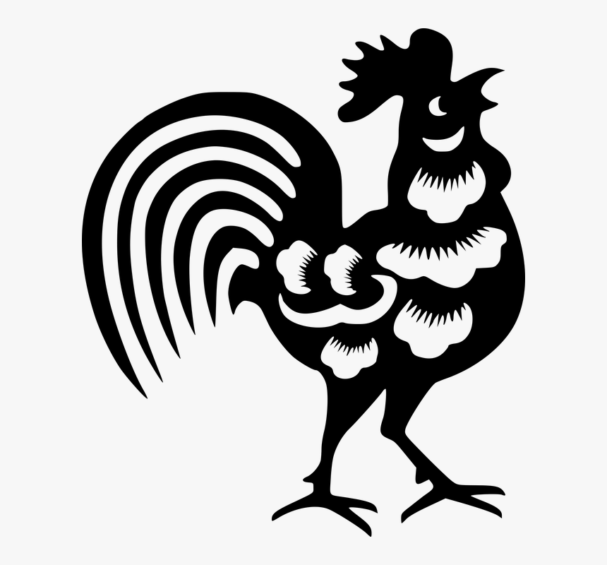 Chinese New Year Rooster Clipart, HD Png Download