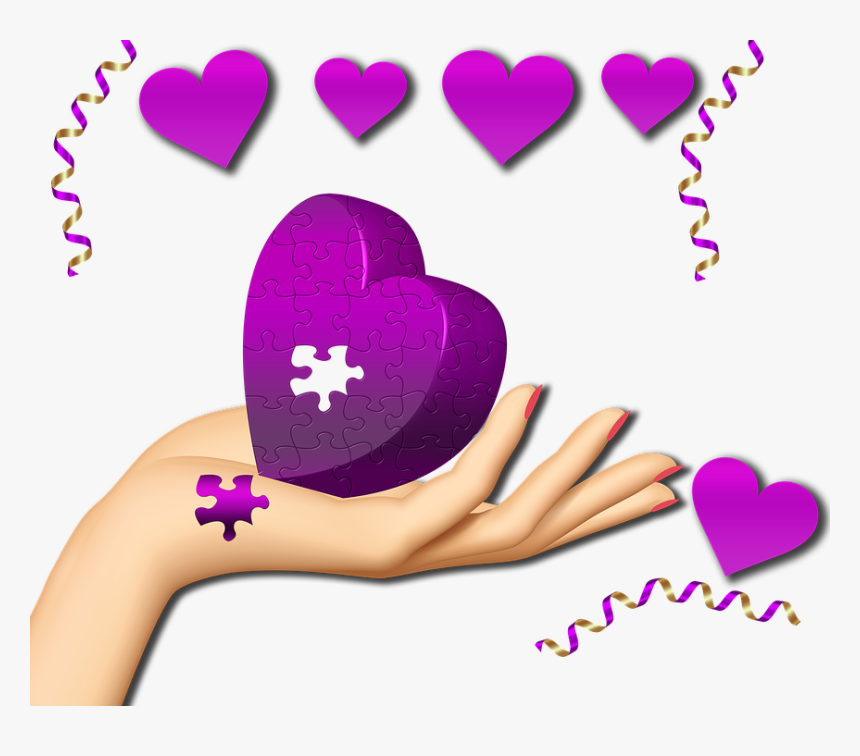 Hands, Hearts, Heart, Puzzle, Decoration, Background - Imágenes De Manos Con Corazones, HD Png Download