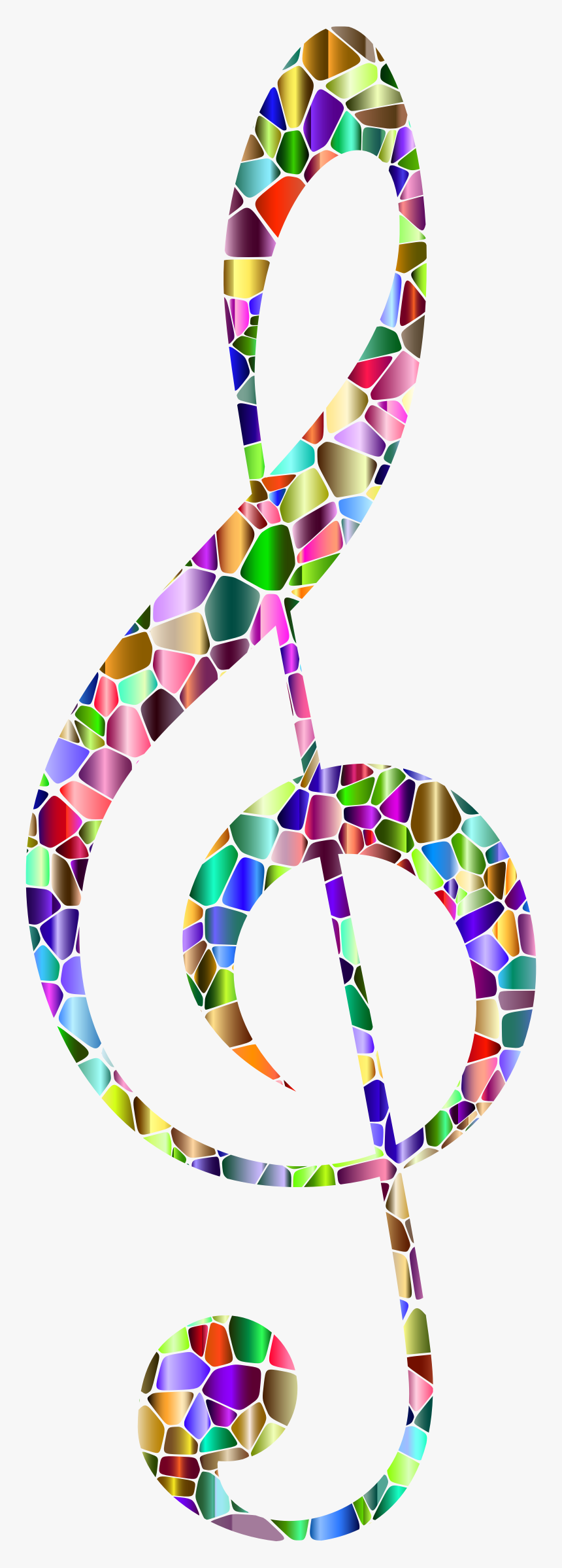 Vivid Chromatic Tiled Musical - Musical Note, HD Png Download