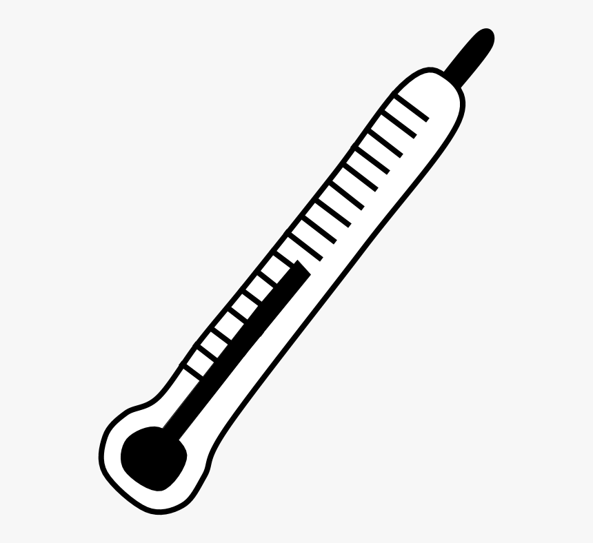 Thermometer, Fever, Black And White, Png, Transparent Png