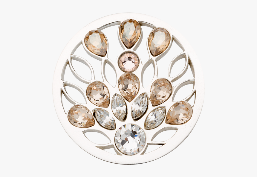Nikki Lissoni Silver Medium Peacock S Tail Coin - Opal, HD Png Download
