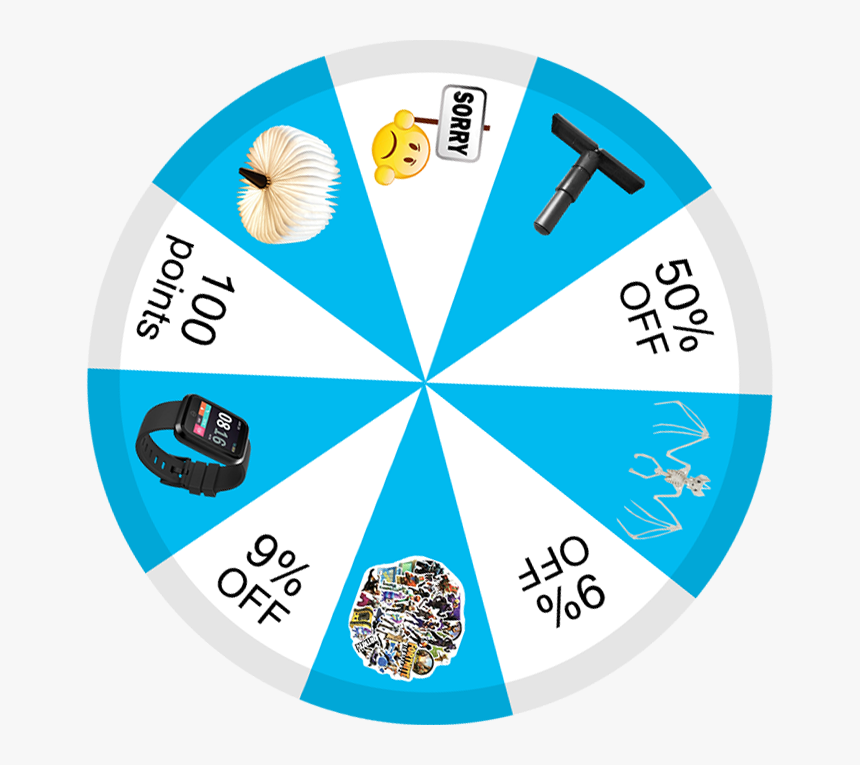 Transparent Upto 50% Off Png - Blue Lucky Wheel, Png Download