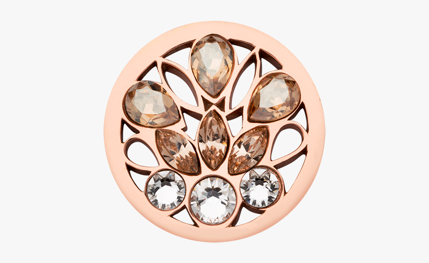 Nikki Lissoni Rose Gold Small Peacock S Tail Coin - Brooch, HD Png Download