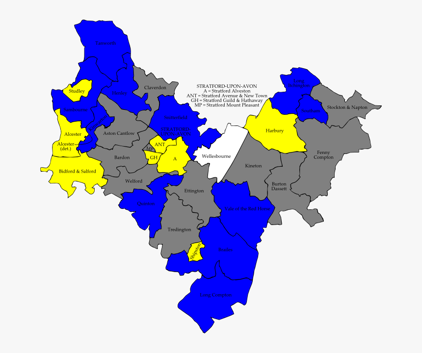 Stratford-avon 2010 Election Map - Stratford On Avon District Council, HD Png Download