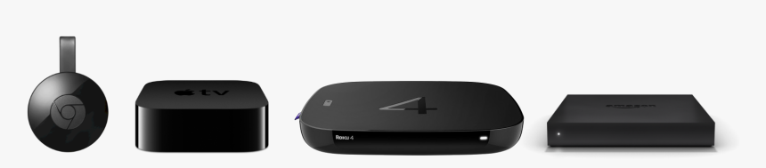 Google Chromecast, Apple Tv, Roku 4, And Amazon Fire - Smartphone, HD Png Download