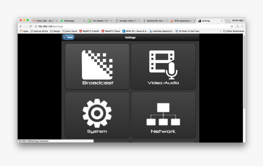 Configure Broadcast Settings Of Teradek Vidiu - Teradek Vidiu Menu, HD Png Download