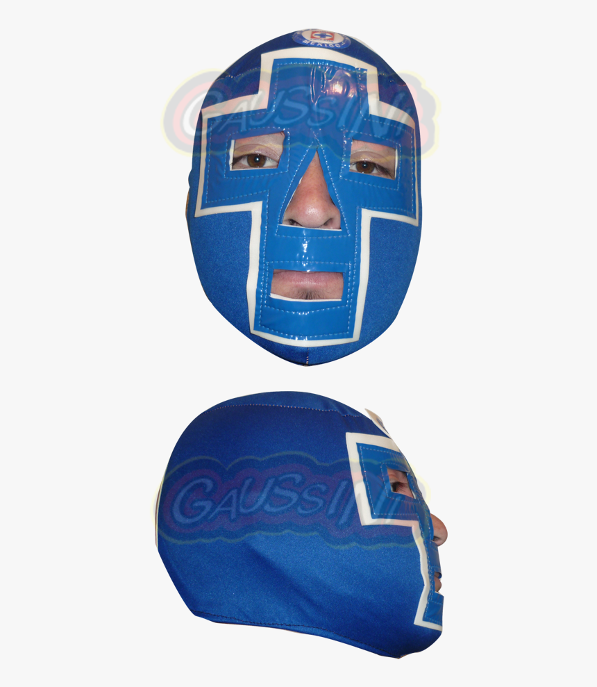Mascara De Luchador Cruz Azul, HD Png Download