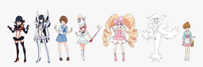 Ryuko Matoi, Satsuki Kiryuin, Mako Mankanshoku, Nonon - Ryuko Matoi Satsuki Kiryuin Mako, HD Png Download