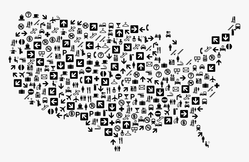 United States Icons Clip Arts - United States Map With People, HD Png Download