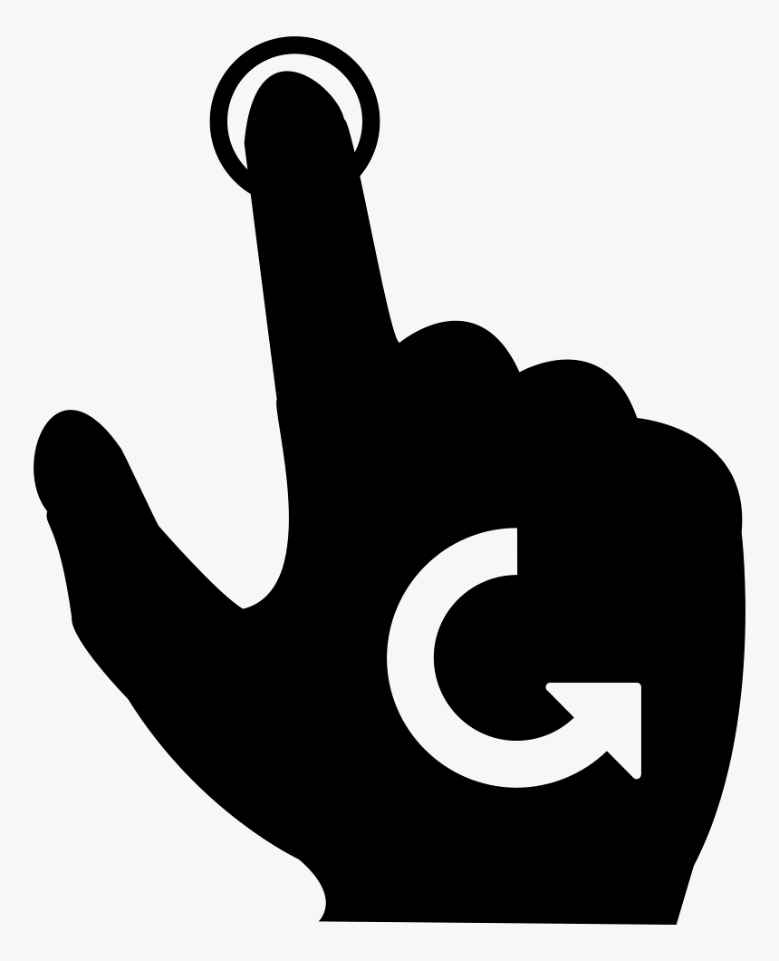 Push One Finger And Twist Back - Icon Push Finger Png, Transparent Png