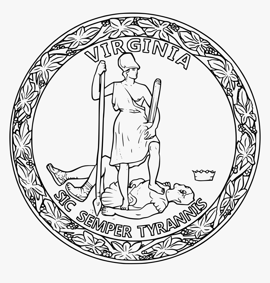 Png Download Of The Commonwealth Virginia Version Big - Outline Virginia State Seal, Transparent Png